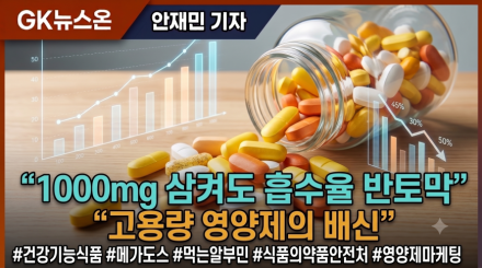"1000mg 삼켜도 흡수율 반토막"... 고용량 영양제의 배신