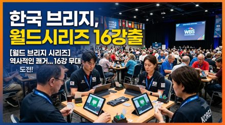 한국 브리지, 월드시리즈서 사상 첫 16강 진출… ‘아시아 유일’ 성과